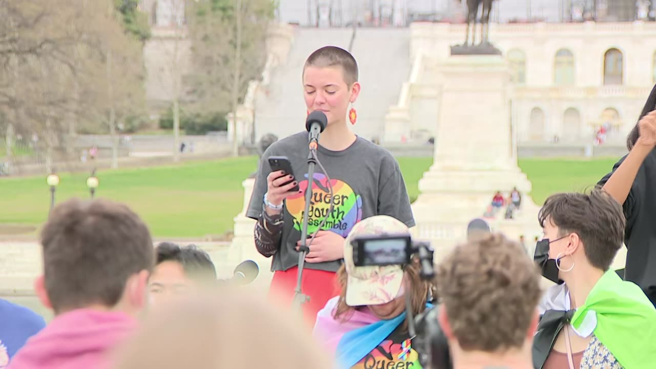 Rally held in honor of the International Transgender Day of Visibility in Washington DC