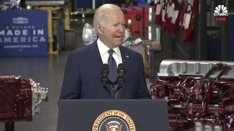 President Biden: "Let me start off with two words: Made in America"
