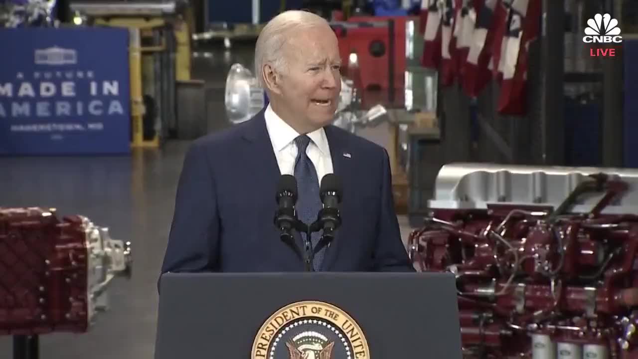 President Biden: "Let me start off with two words: Made in America"