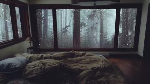 Rain Sound to Sleep - Relaxing Rain Noise in Misty Forest without Thunder🔴