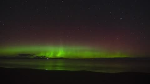 Aurora Time-lapse Findhorn Beach 30th Nov 2021