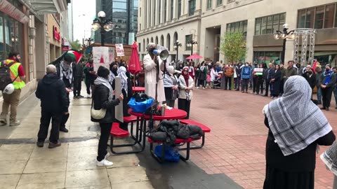Pro Hamas demonstration Sparks St Mall Ottawa Oct. 25th 2023