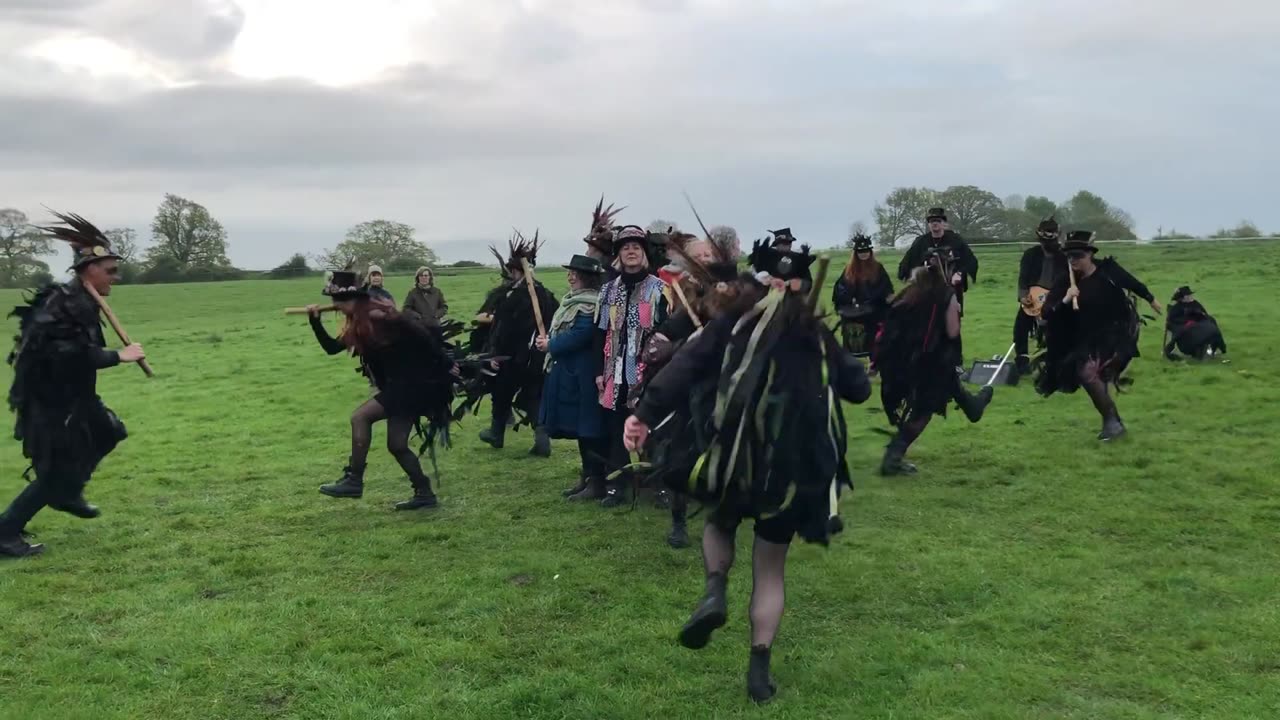 Beltane Border Morris - Fire Dance. Croome Panorama, Worcestershire - Beltane 1 5 2023.