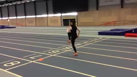 Athletes running style