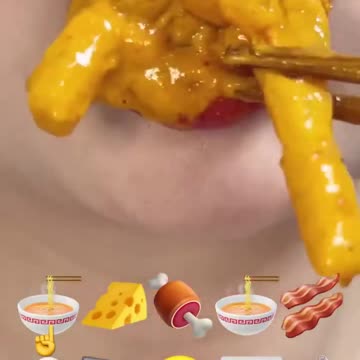 asmr ROSE TTEOKBOKKI eating sounds