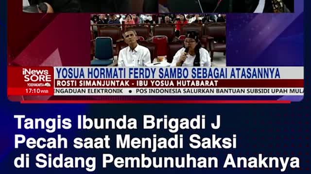 Tangis Ibunda Brigadi J Pecah saat Menjadi Saksidi Sidang Pembunuhan Anaknya