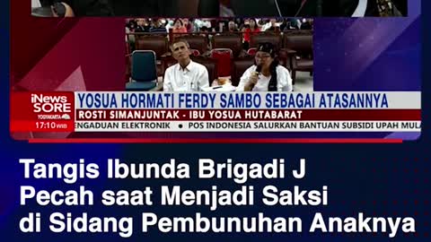 Tangis Ibunda Brigadi J Pecah saat Menjadi Saksidi Sidang Pembunuhan Anaknya