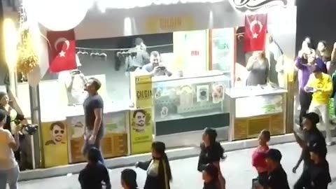 Turkish Icecream shop group dance