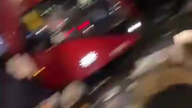 Moroccans "celebrating" their world cup football game win in London