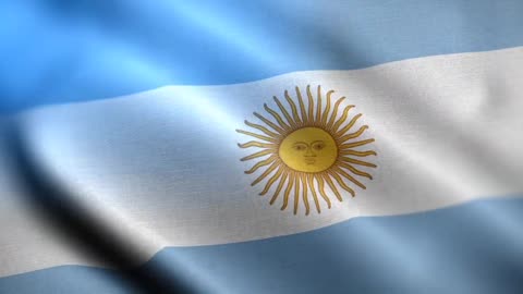 Bandera argentina animada - fondo - movimiento