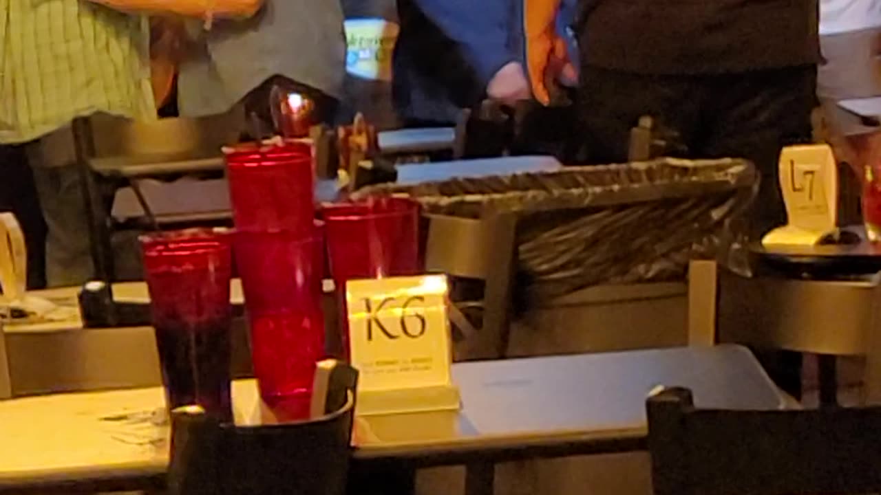 Hanging at the comedy club