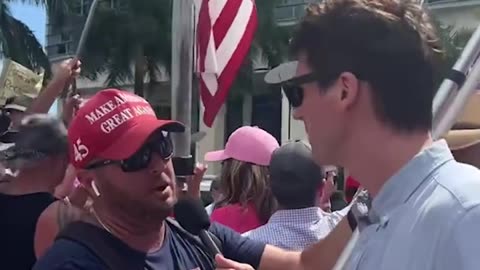 MAGA NutJob Realizes How Stupid He Looks In Real-Time