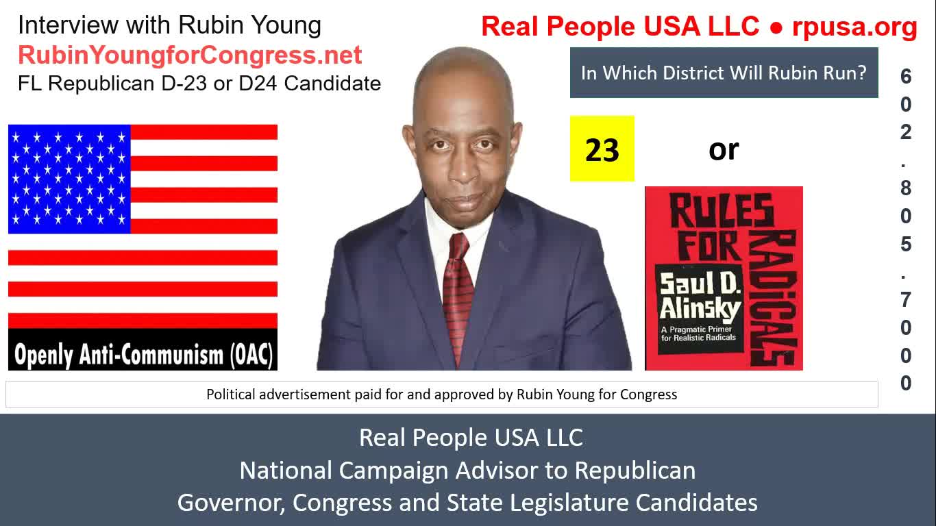 Interview with Rubin Young, Florida Republican Congressional Candidate (Miami-Broward)