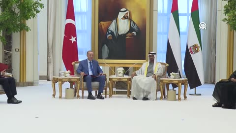 President Erdogan was welcomed with an official ceremony by President Al Nahyan of the UAE