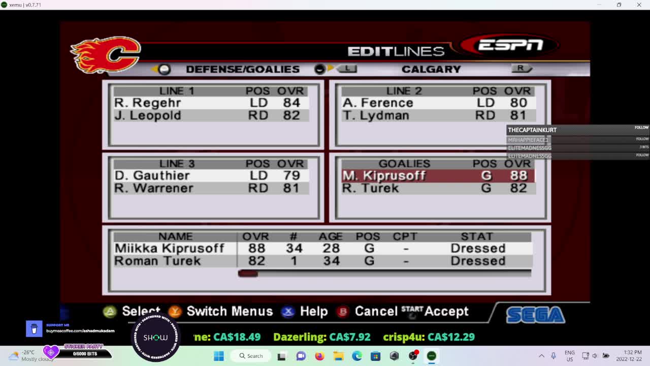 ESPN NHL 2k5 - December 22, 2022 Gameplay