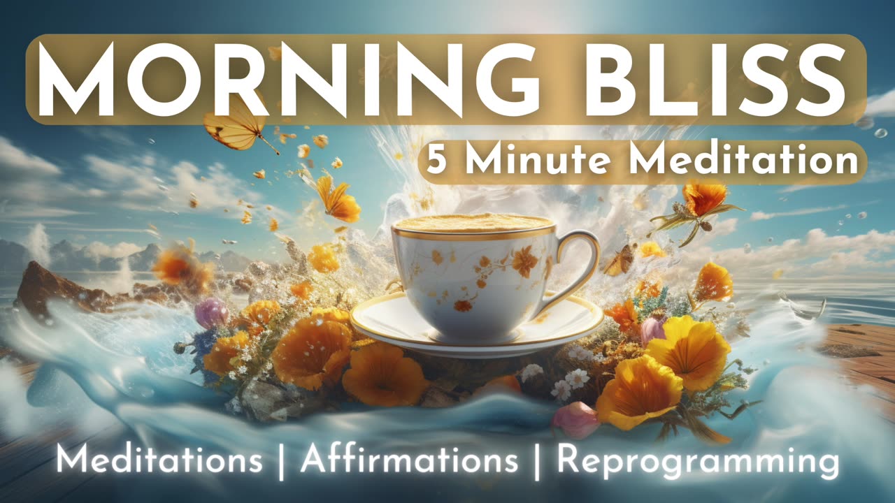 5 Minute Morning Bliss Meditation | Start Your Day With Alignment | Embrace Peace, Release Worry