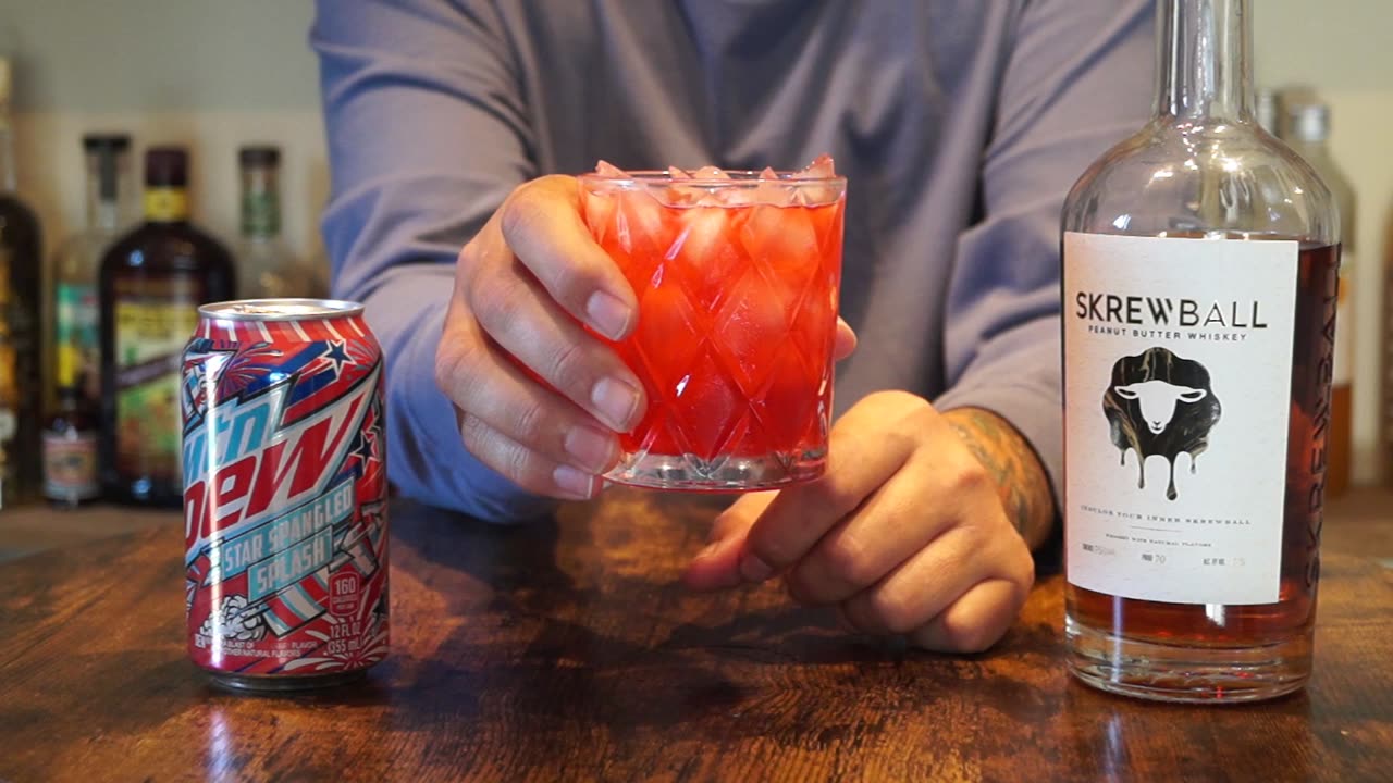 Skrewball Peanut Butter Whiskey & Mtn Dew Star Spangled Splash