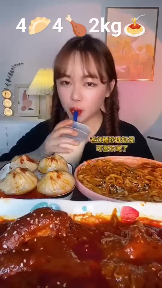 eating challenge 4🍗4🥟2kg🍝🔥 #asmr #eating #noodles #chicken #dumplings #food #shrots