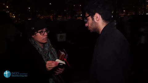 Comparing Muhammad to priests. DCCI at Speakers Corner