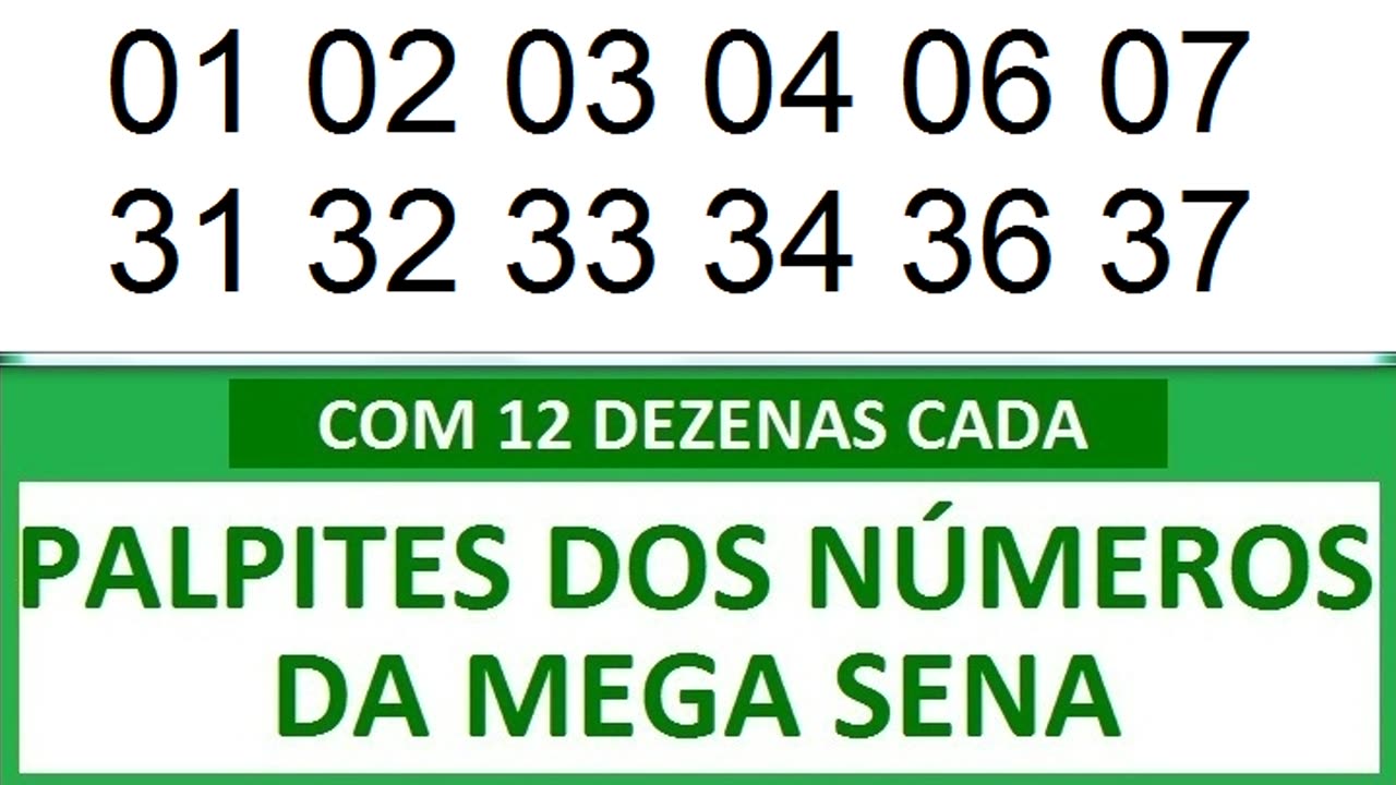 #PALPITES DOS NÚMEROS DA MEGA SENA COM 12 DEZENAS 4m 4n 4o 4p 4q 4r 4s 4t 4u 4v 4w 4x