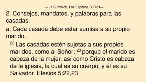 La Sumisión, Los Esposos, Y Dios