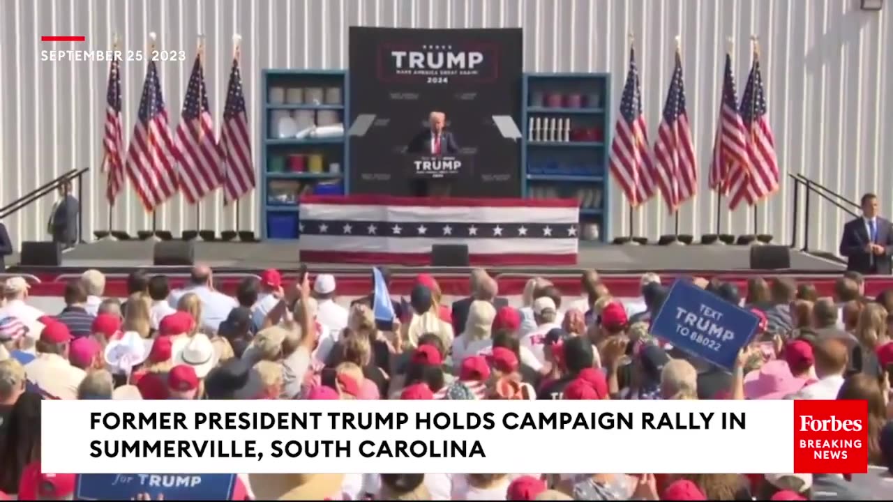 Trump Tears Into 'Bidenomics,' Brags About His Economic Record At South Carolina Rally