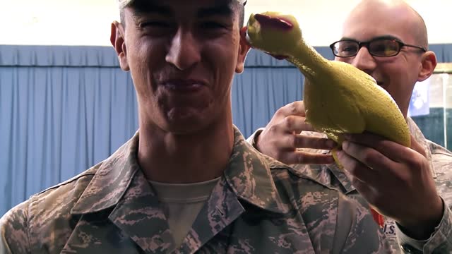 USAF Honor Guard - Rubber Chicken Bearing Test