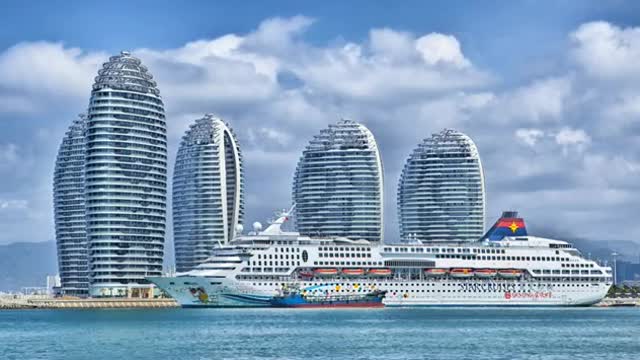 Relax Library: Video 37.Cruise Ship at port. Relaxing videos and sounds