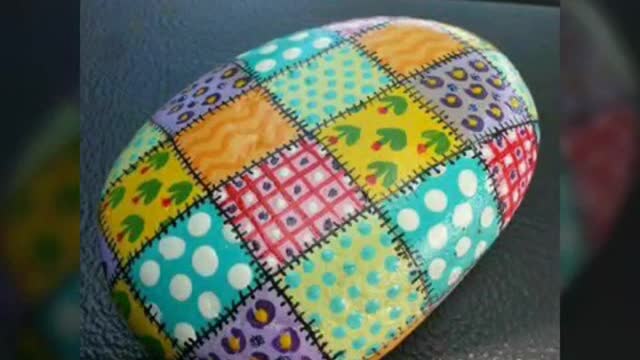 Beautiful Diy floral Rock stone painting Rock pebble art & craft