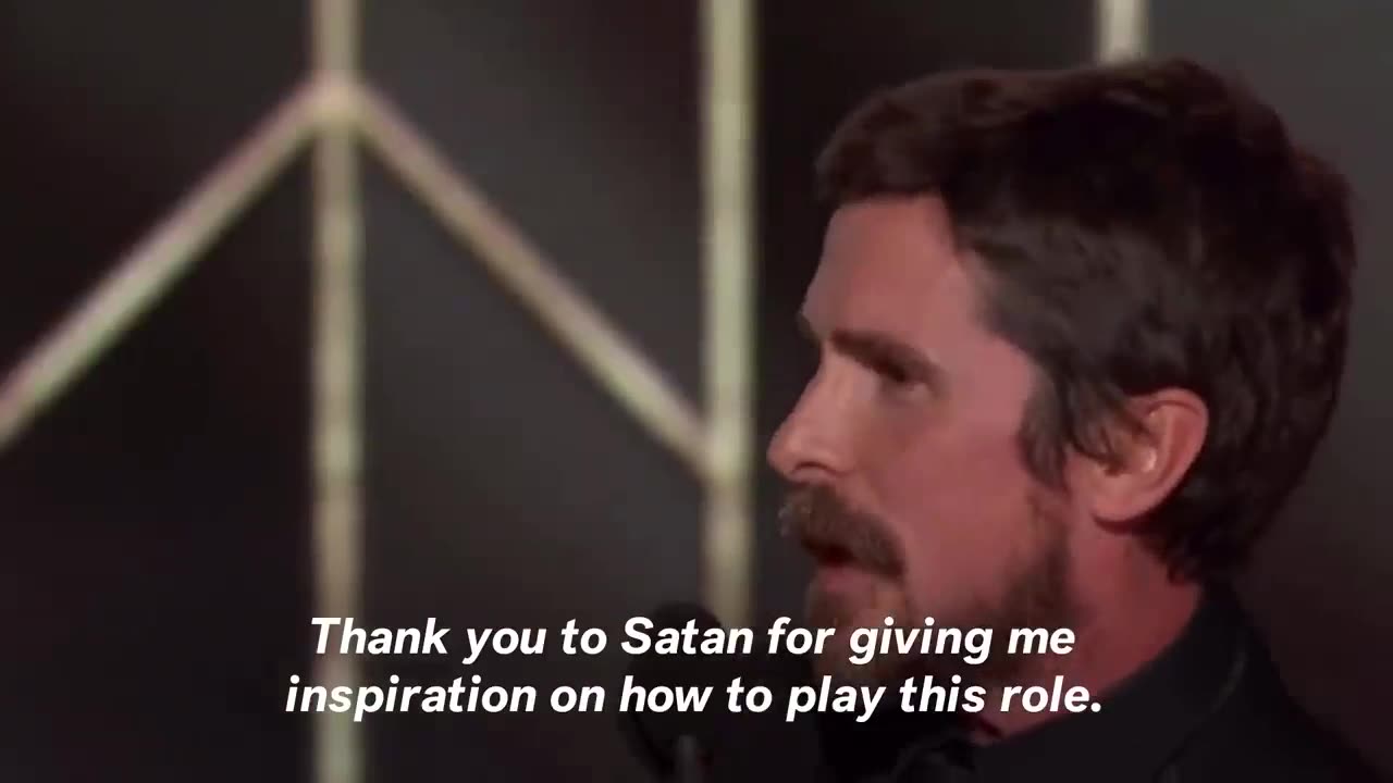 Christian Bale Thanks Satan At An Award Show