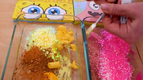 Sponebob VS Patrick slime mixing.