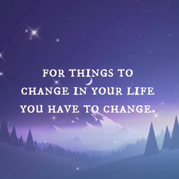 for things to change…