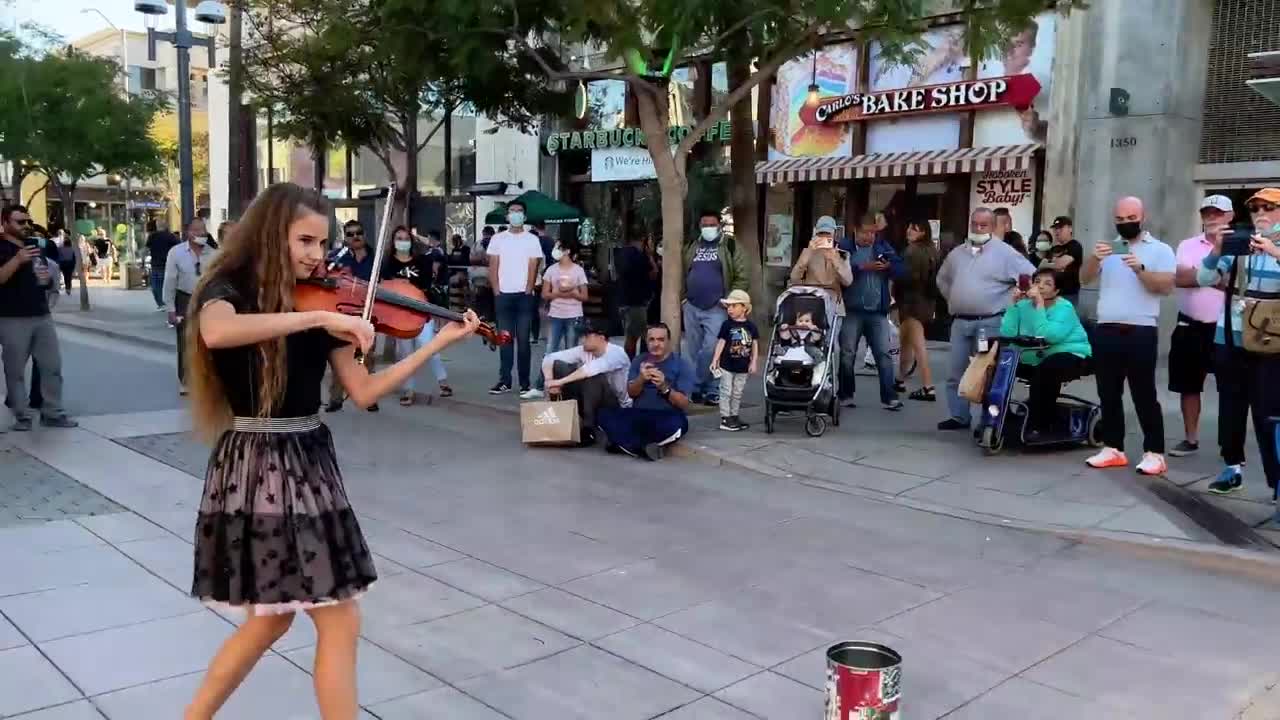 Fairytale - Romantic Street Performance - Karolina Protsenko - Alexander Rybak - Violin Cover