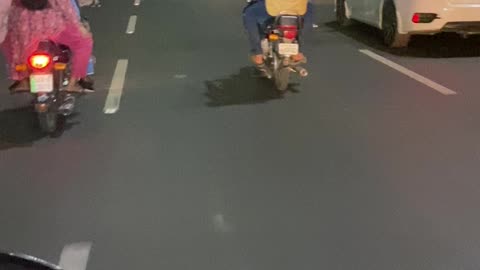 14 August bike view on road