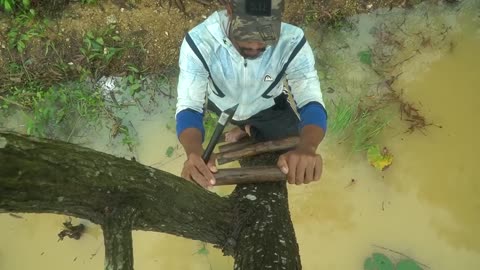 BUSHCRAFT Building 9m Camping Floating Under Raining Season