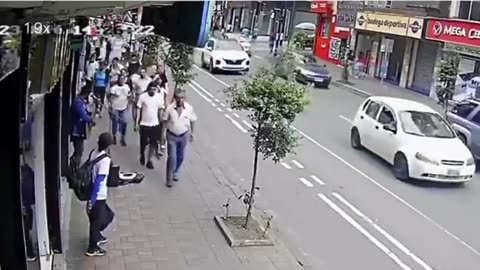 Man Randomly Attacking Women