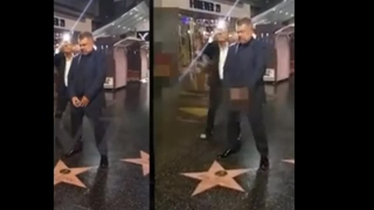 George Lopez Urinating Hollywood Walk of Fame