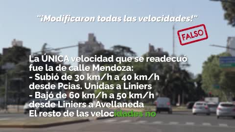 Solo se modificó la velocidad de calle Mendoza