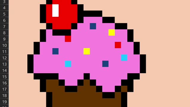 Drawing CupCake in Excel (Fast Speed)