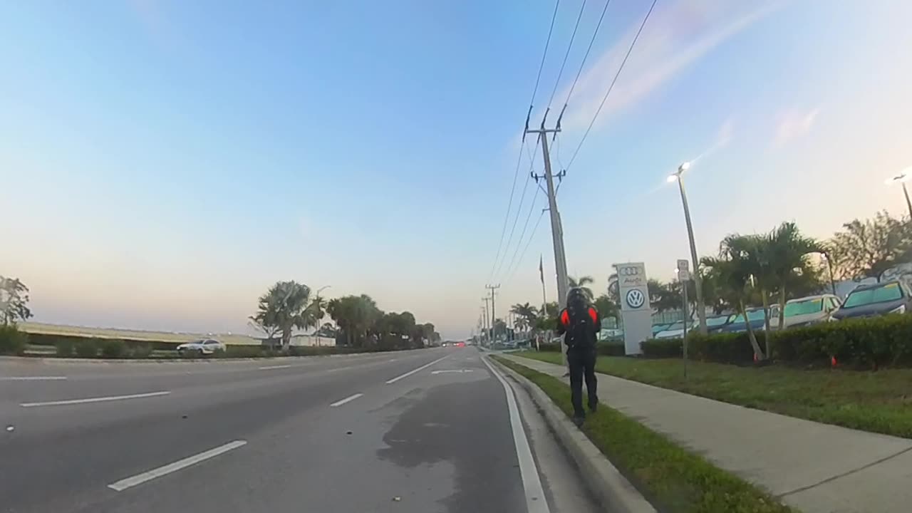 High Unicyclist Wipes Out