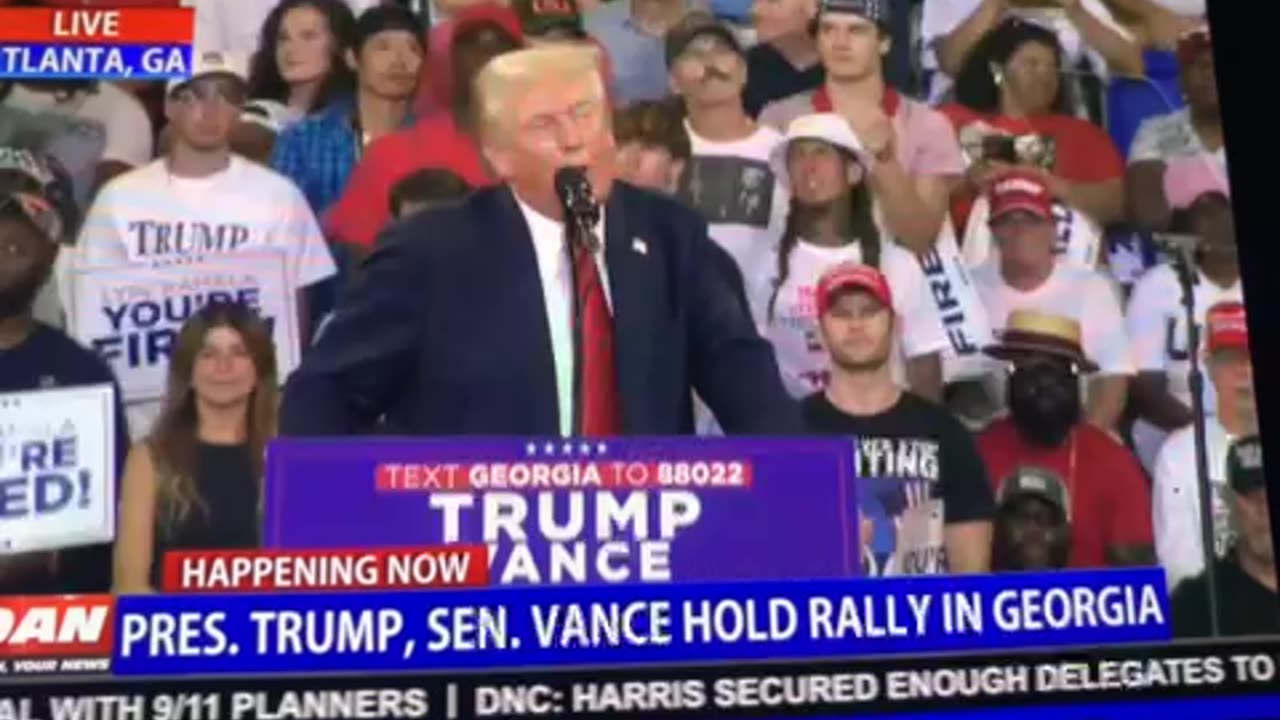 OAN president Trump & senator Vance hold rally in Georgia p 09