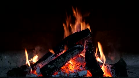 Burning Charcoal Fire