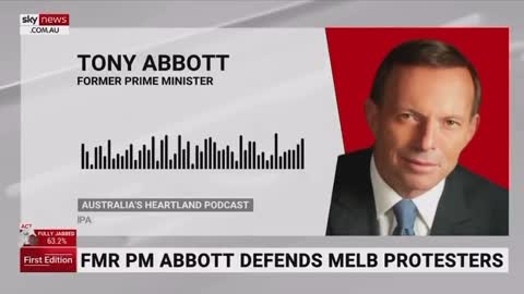 Tony Abbott Defends Protestors - Melbourne Australia