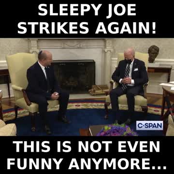 Joe Biden falls asleep during meeting with Izrael PM