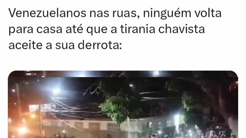 Venezuelanos nas ruas, ninguém vai para casa até que a tirania chavista aceite sua derrota: