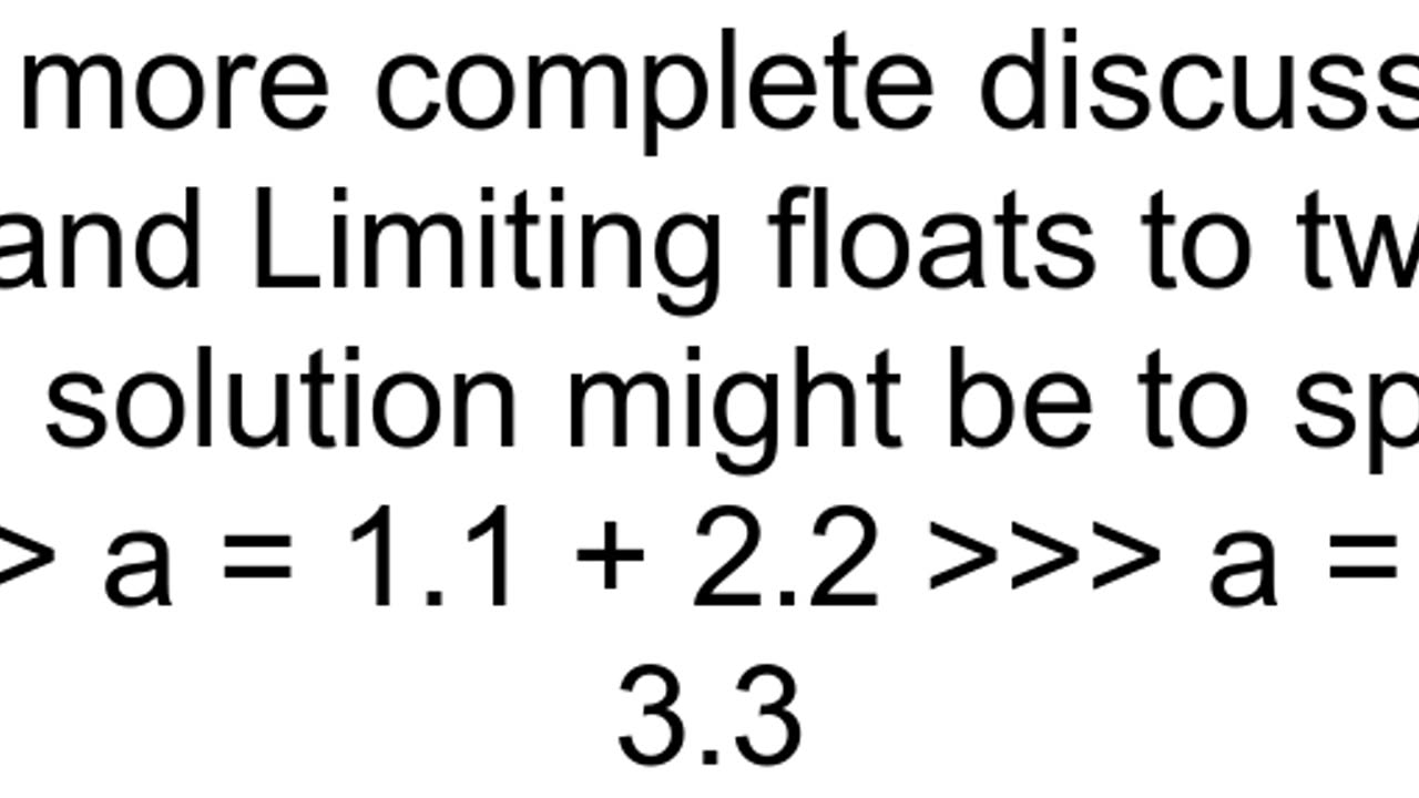 Sum of floats unexpected result