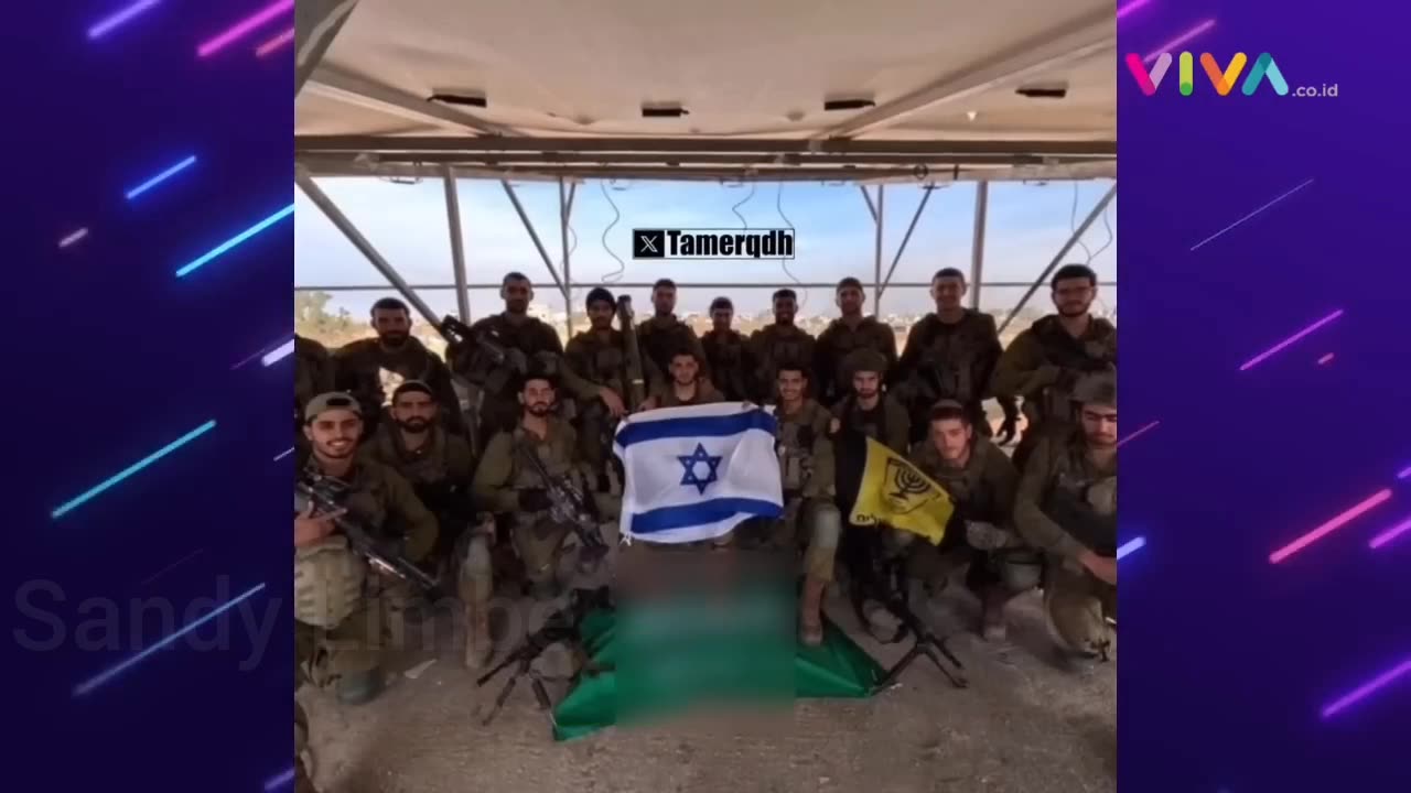 Tentara Israel Injak-injak Bendera Arab Saudi