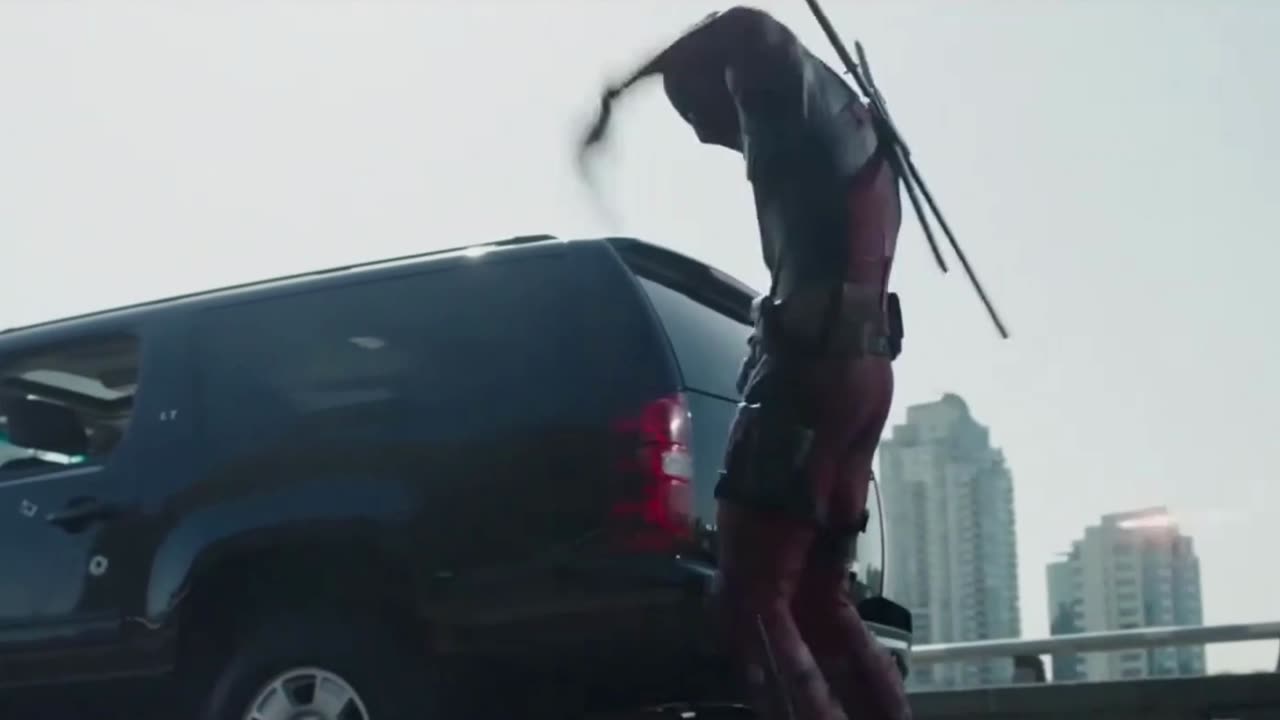 DEADPOOL BRIDGE FIGHT SCENE