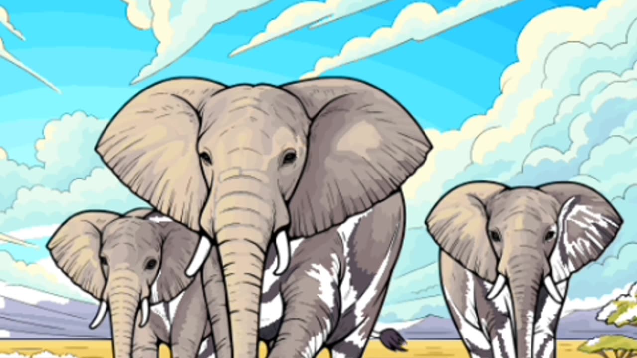 Three Elephant Digital Artwork|Digital Art|