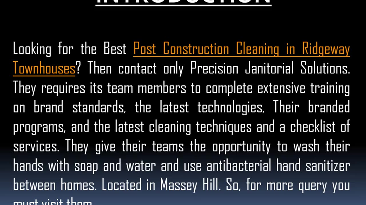 Best Post Construction Cleaning in Ridgeway Townhouses